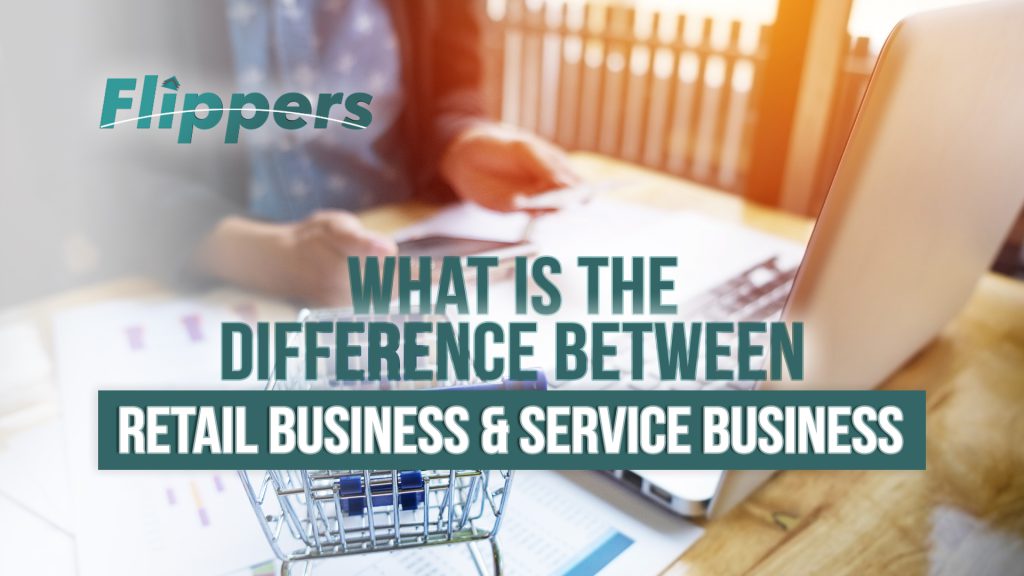 difference between retail and service business